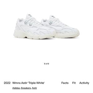 ADIDAS ORIGINAL WOMEN  ASTIR SNEAKERS WHITE SIZE 6 1/2 | CHUNKY WHITE|